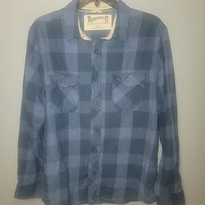 Rough & Tumble Men's Blue Plaid Casual Shirt